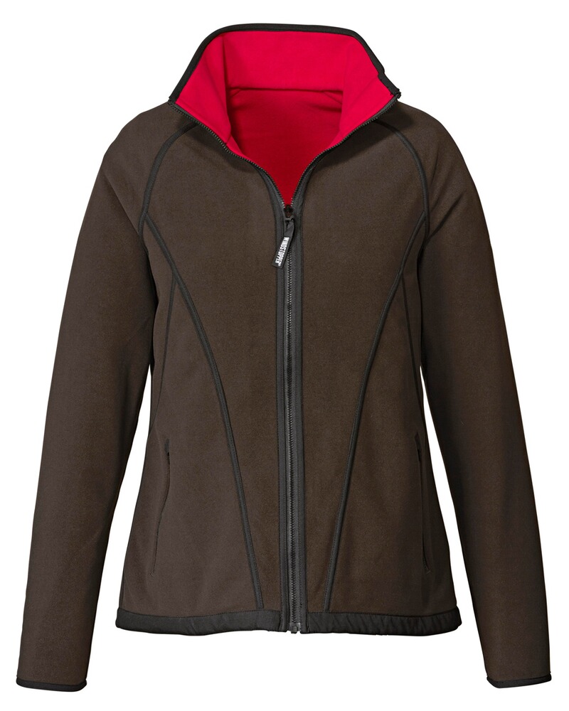 Veste polaire dame Kanu brune/rouge