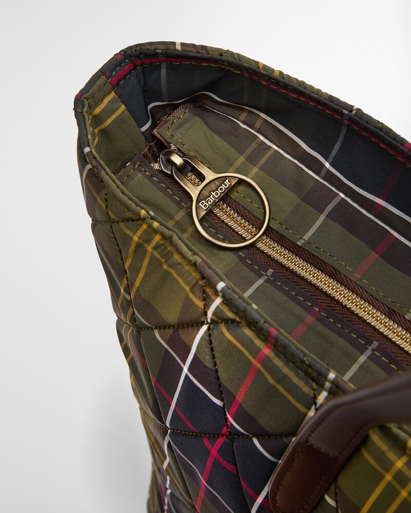 Sac à main Wetherham en tartan matelassé, Barbour