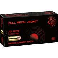 Cartouche .45 ACP, blindée, Geco