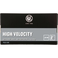 Cartouches .22 lr. High Velocity 2,6g/40grs., RWS