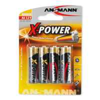 Piles Alkaline X-Power Mignon AA /LR6, pack de 4, Ansmann