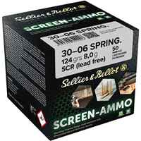 Cartouches ciné tir Screen-Ammo .30-06 Spr. FMJ zinc 124 grs., Sellier & Bellot