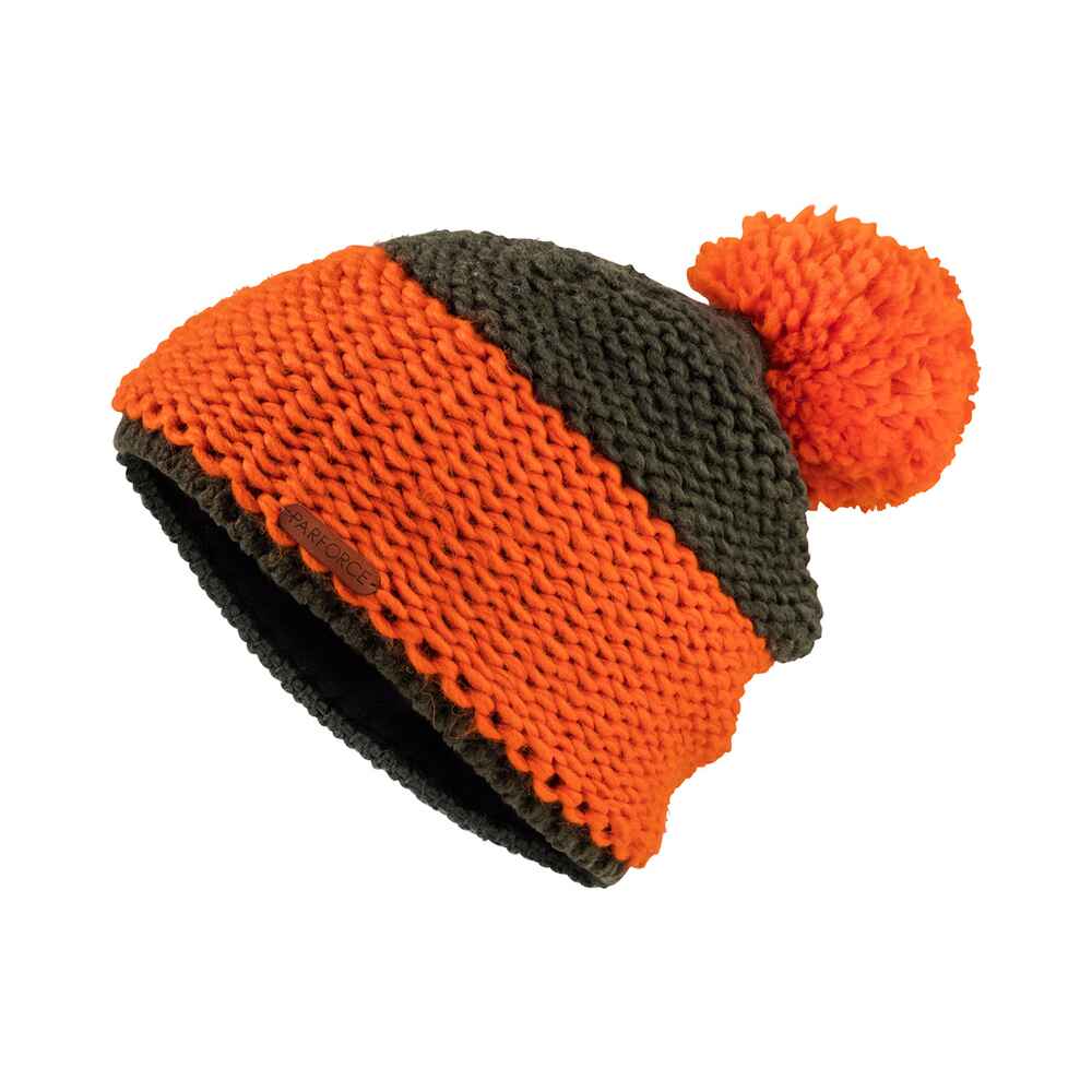 Parforce Bonnet chaud avec pompon (Orange/vert) - Chapeaux
