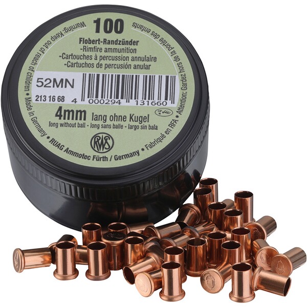RWS .4mm Flobert long, sans projectile (Calibre .4mm Flobert ...