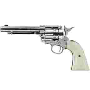Revolver CO2 SAA 45 finition nickelé BBs, Colt