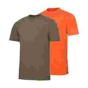 Pack de 2 t-Shirt orange/olive, Wald & Forst