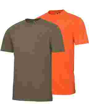 Pack de 2 t-Shirt orange/olive, Wald & Forst