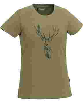 Tee-shirt dame Red Deer olive, Pinewood