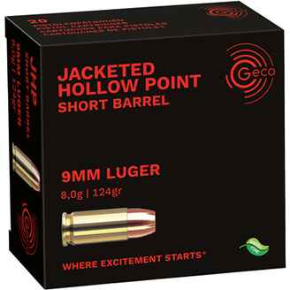 .9mm Luger HP 124grs., Geco