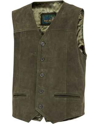 Gilet cuir court olive, Parforce Traditional Hunting